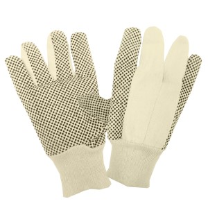 Vita Canvas Glove Cotton Medium Weight Knitwrist + Dots Men 12x25